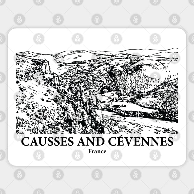 Causses and Cévennes - France Magnet by Lakeric